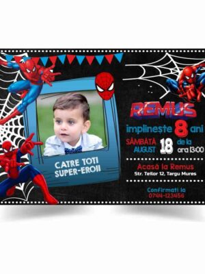 Invitatie Spiderman, zi de nastere